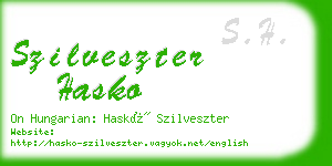 szilveszter hasko business card